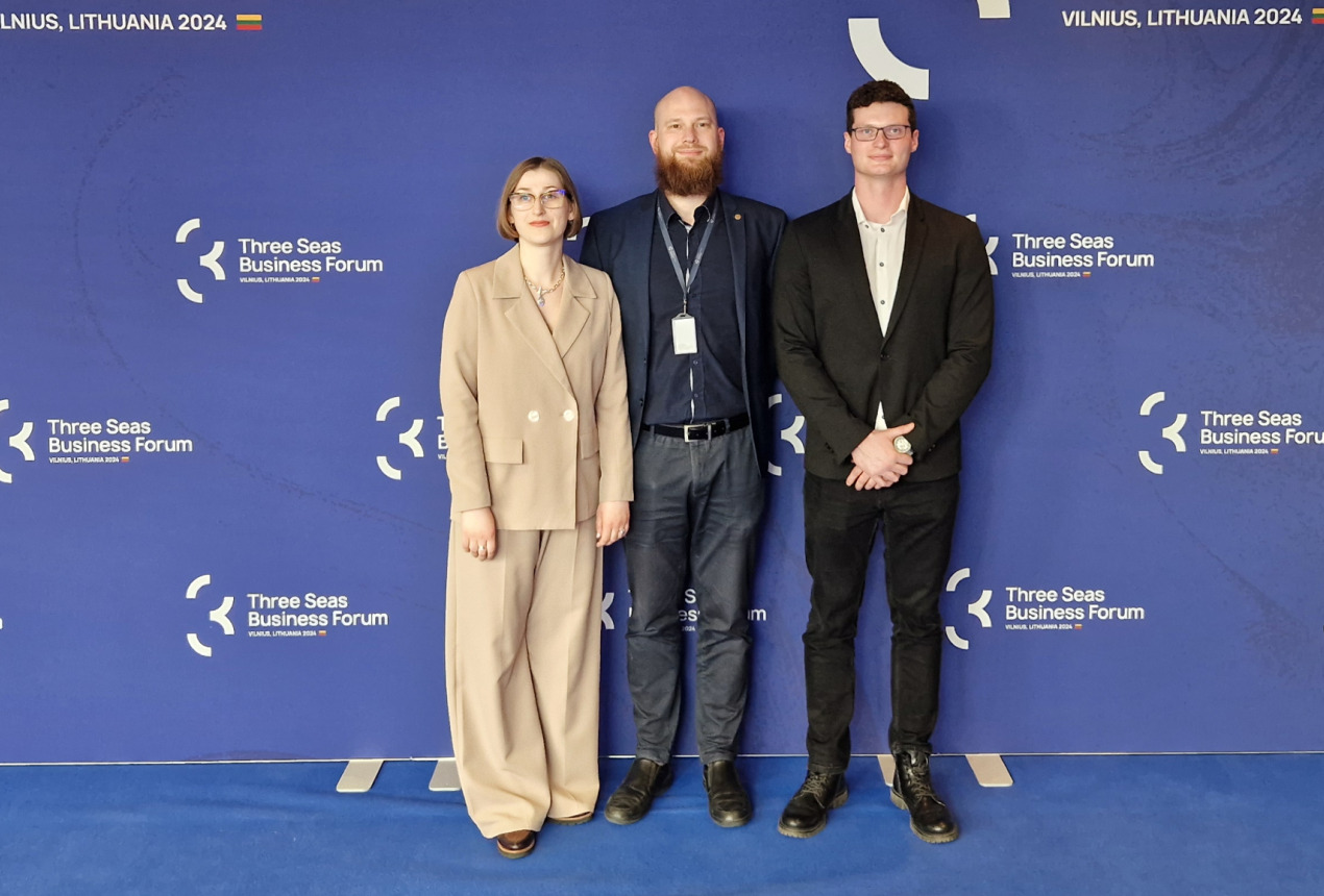 FTMC inovacijų vadybininkai dr. Irina Fiodorova, Karolis Stašys ir Mantas Skaržinskas. FTMC nuotrauka