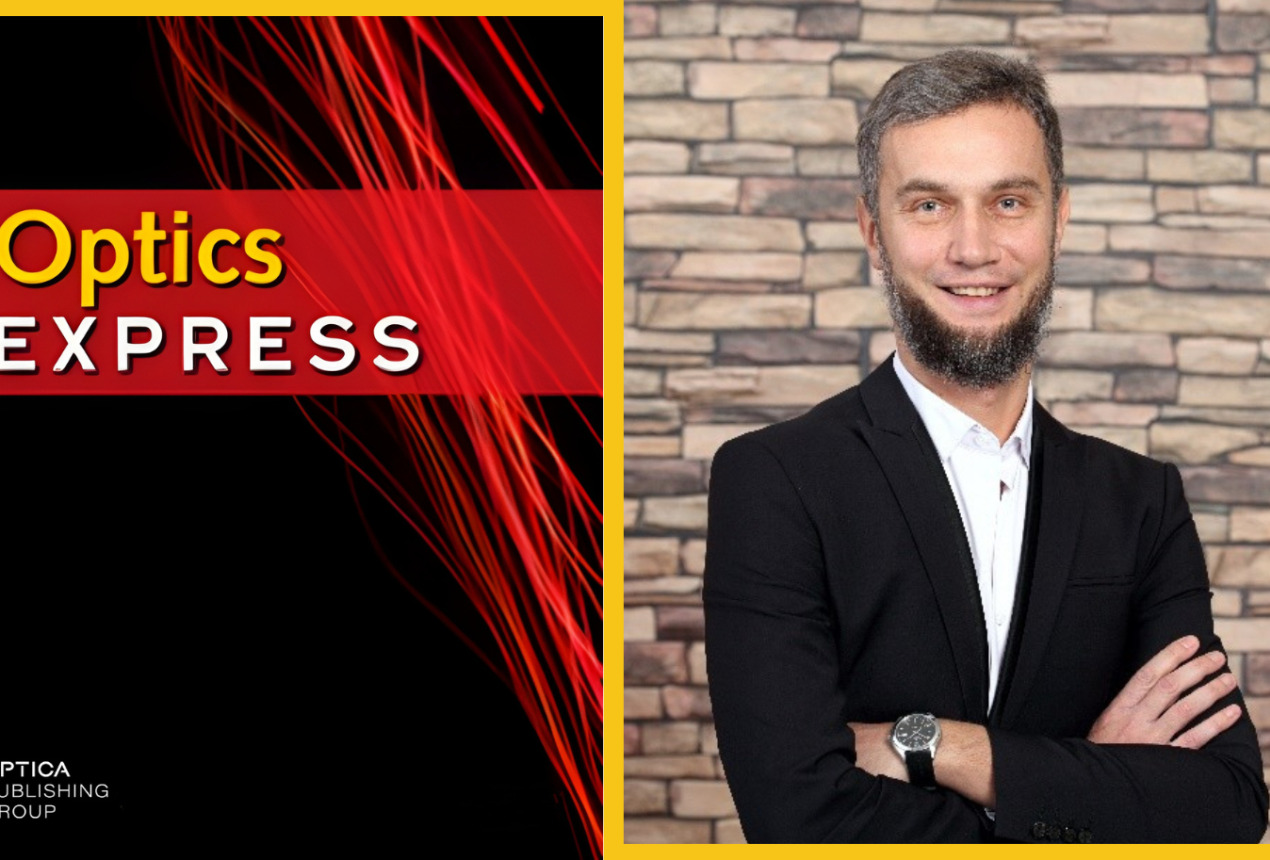 Asocijuotas „Optics Express“ žurnalo redaktorius dr. Mindaugas Gedvilas. Nuotrauka iš asmeninio archyvo / optica.org iliustracija