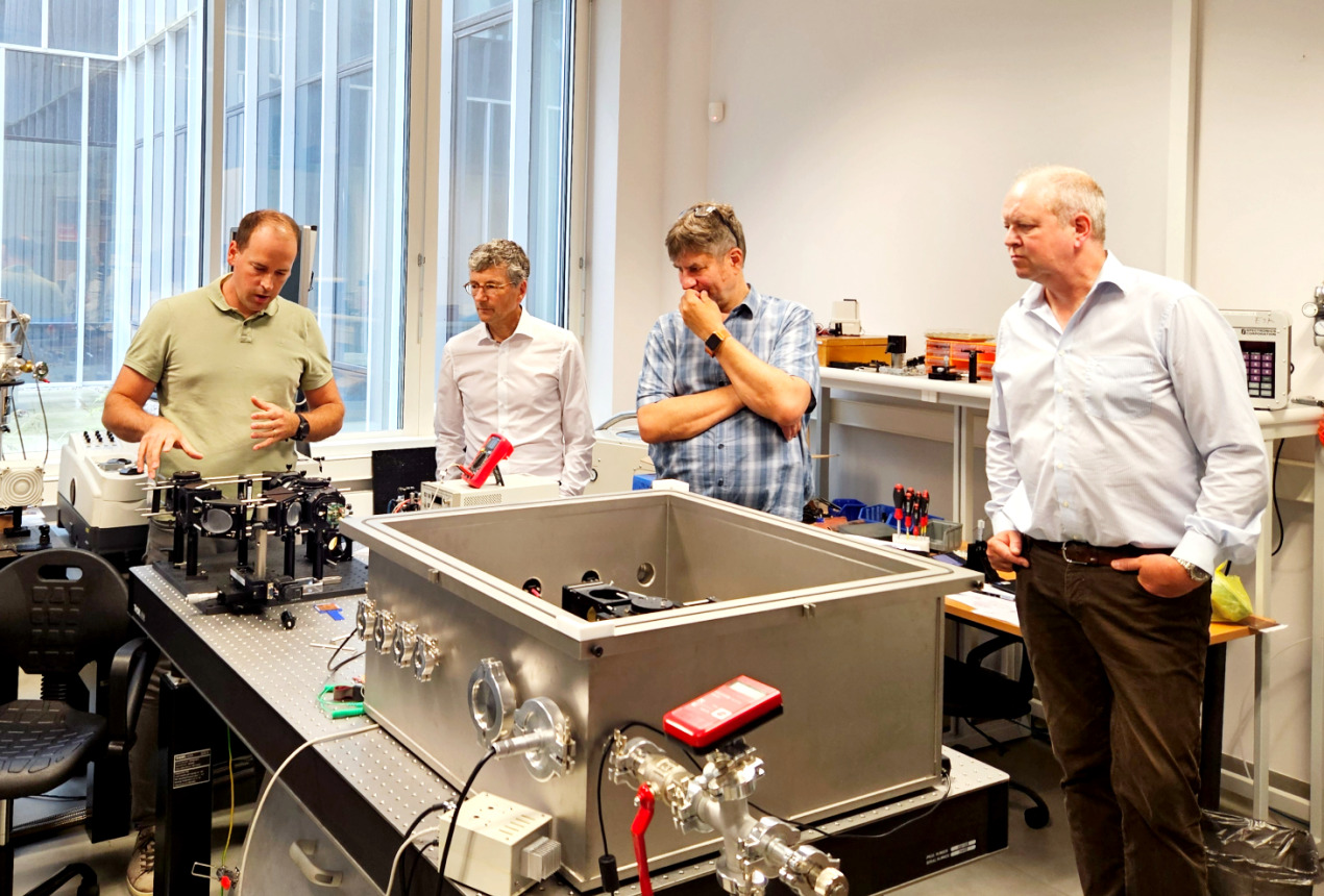 Dr. Linas Minkevičius with DESY representatives. Photo: FTMC