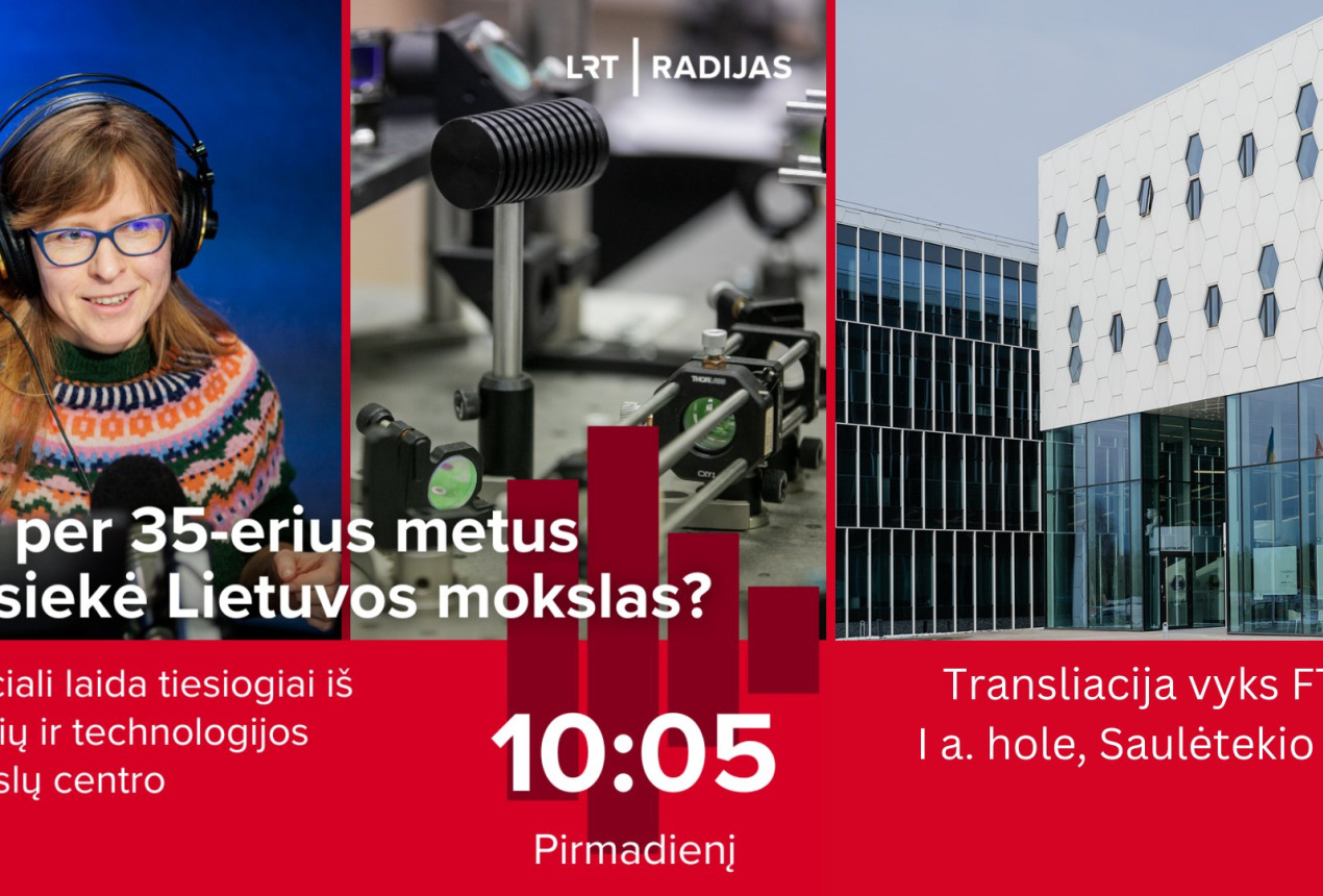 LRT RADIJO žurnalistė Giedrė Čiužaitė ir FTMC pastatas. J. Stacevičiaus  / LRT bei Hernandez & Sorokina / FTMC nuotraukos.