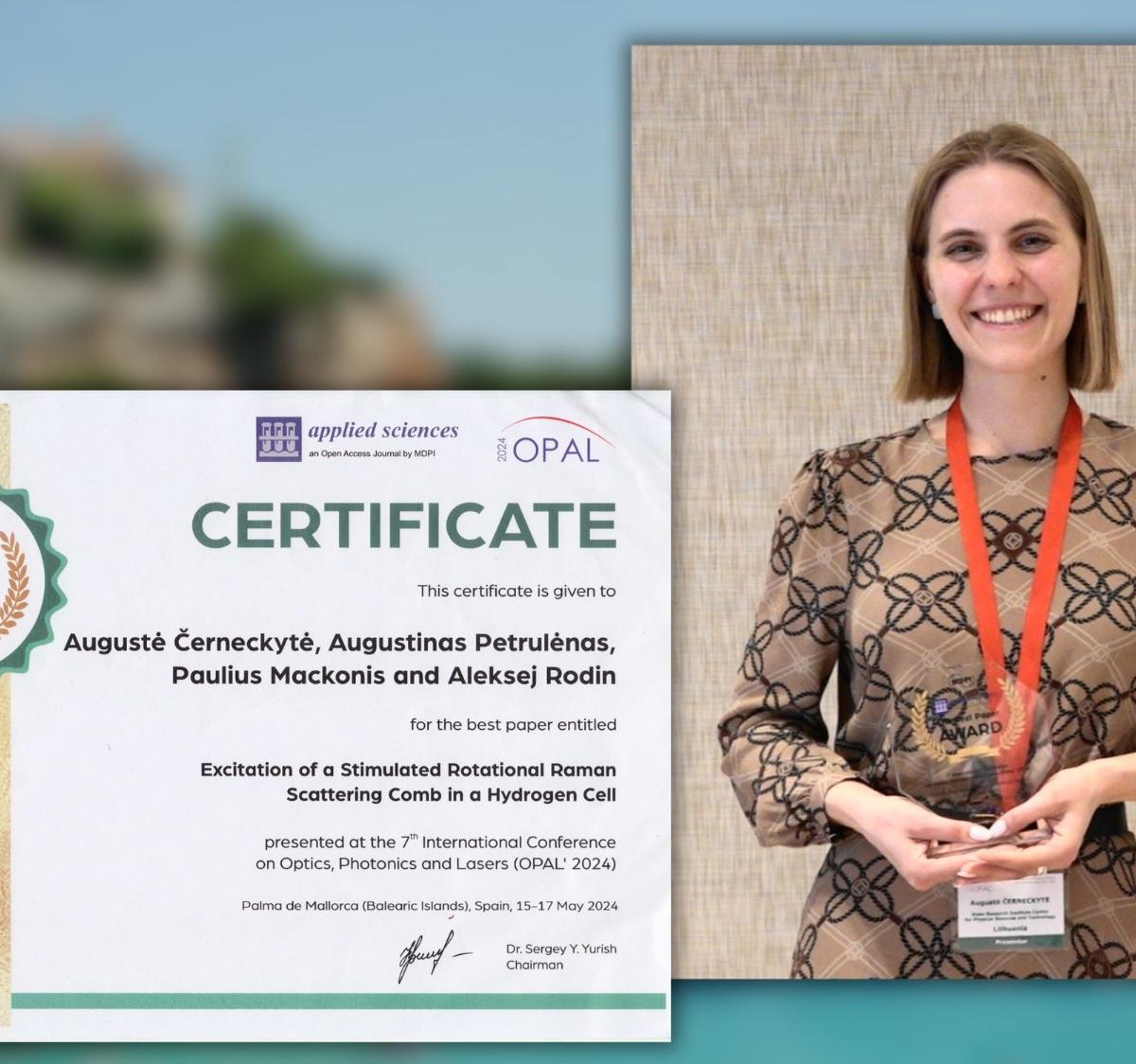 FTMC engineer A. Černeckytė, who studies ultrashort pulse lasers ...